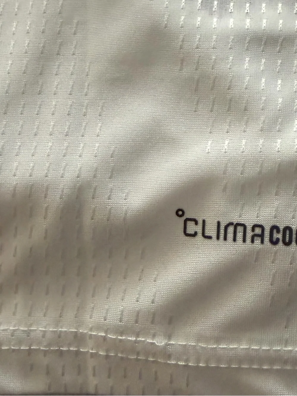 Real Madrid White Soccer Jersey with Maroon and Dark Green player version